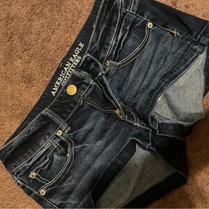 American Eagle Outfitters Dark Blue Denim Jean Shorts